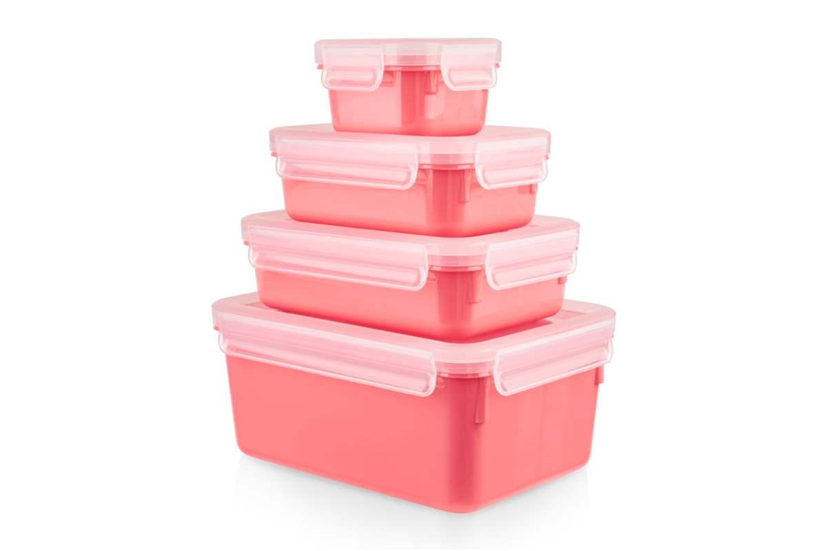 Dózy Tefal Master Seal Color N1030910 set 4 ks červená