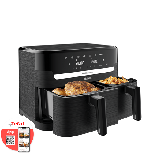 TEFAL DUAL EASY FRY FORRÓLEVEGŐS FRITŐZ