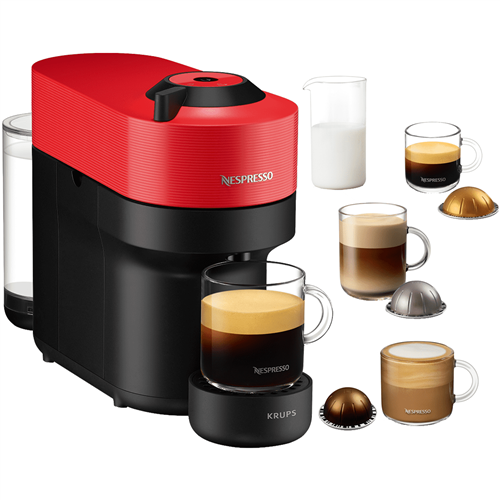 Krups Nespresso Vertuo Pop piros kapszulás kávéfőző